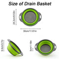 Silicone Foldable Fruit Vegetable Cleaning Basket, Collapsible Draining Colander Strainer, Kitchen Sink Water Filter Gadget
