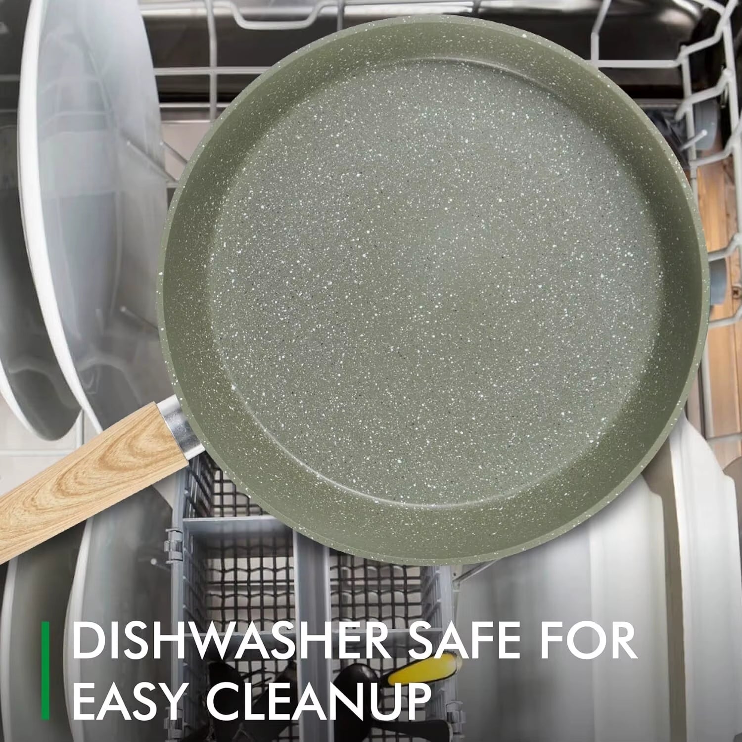 12Piece Kitchen Induction Cookware Set Granite Non Stick Pots and Pans Set W/Lid