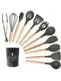 Kitchen Handle Silicone Kitchenware Set, Non Stick Pot, Cooking Shovel, Spoon, Storage Bucket, Household Items, Holiday Gifts