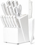 Elevate Your Culinary Skills with the 15-Piece Self-Sharpening Kitchen Knife Set - Rustproof Stainless Steel with Ergonomic Anti-Slip Handles