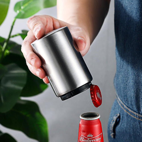 Effortless Premium Beer Opener - Magnetic Automatic Stainless Steel Tool for Quick Bottle Opening - Ideal Christmas Gift for Home, Bar, and Outdoor Fun
