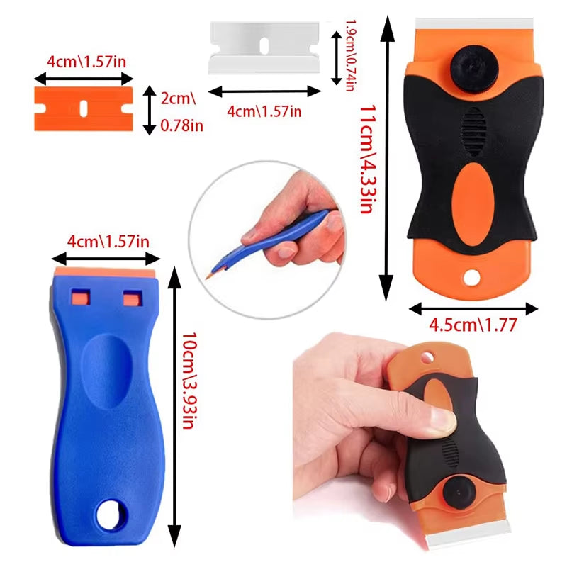 Effortlessly Remove Stickers and Glue with the NeoWrap Car Glass Scraper - Razor Blade Tool for Windows and Ceramic Hobs