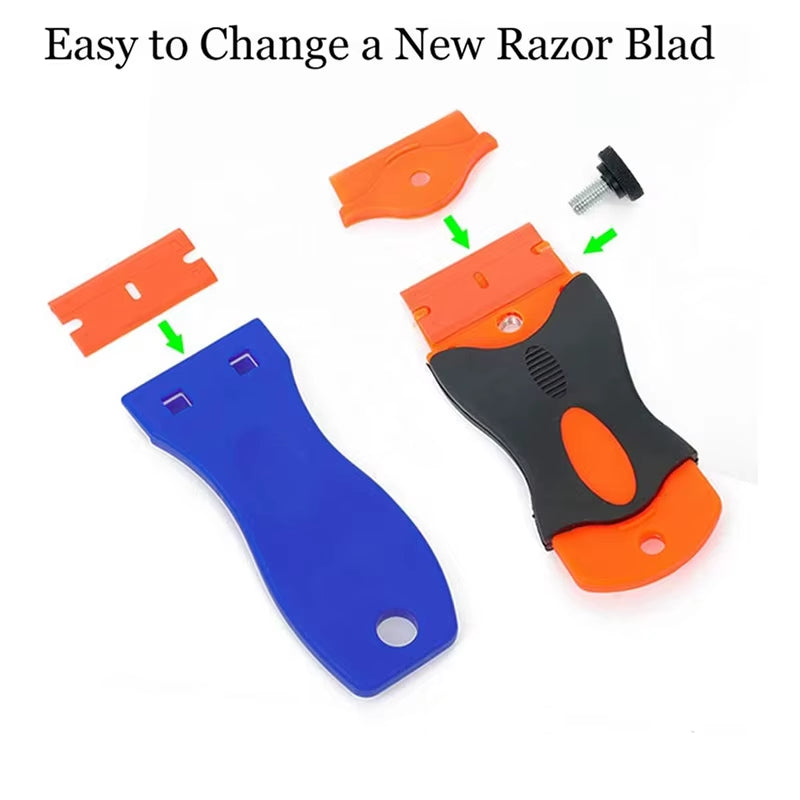 Effortlessly Remove Stickers and Glue with the NeoWrap Car Glass Scraper - Razor Blade Tool for Windows and Ceramic Hobs
