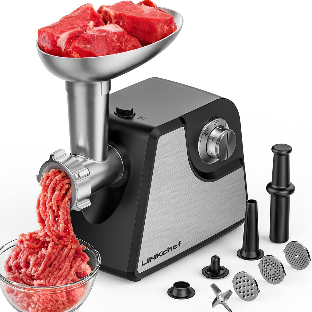 Meat Grinder, 2 Adjustable Speed 2400W Max Electric Meat Grinders for Home Use, Sausage Stuffer, ETL Approved(Black)