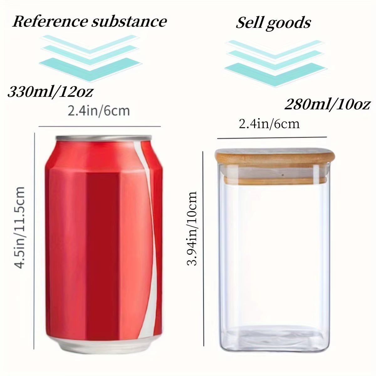 1/2/4/8Pcs, 10Oz Glass Jars with Airtight Lids, Candy Jars, Food Storage Containers with Bamboo Lids, Clear Jars
