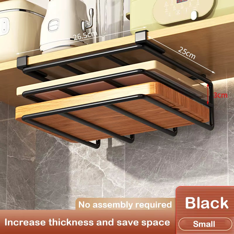 Kitchen under Cabinet Basket Storage Shelf Cutting Board Rack Kitchen Closet Rack under Desk Cabinet Office Bathroom Organizers