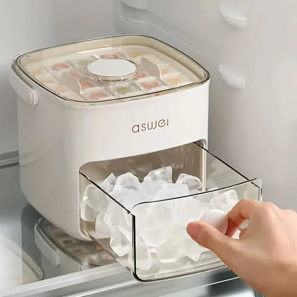 Create Endless Frozen Delights with Our 48-Cube Ice Maker - Easy-Press Lid for Effortless DIY Treats!