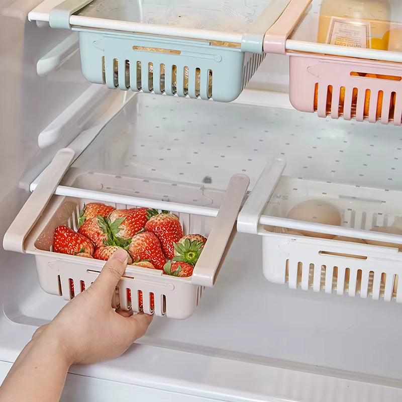 Stylish Kitchen Hanging Organizer - Versatile Refrigerator Egg & Fruit Storage Box for Efficient Food Organization