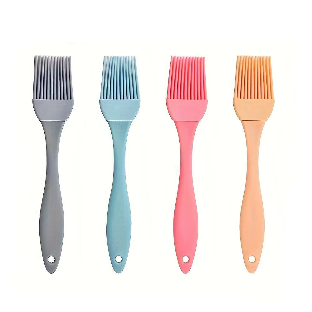 4Pcs Silicone BBQ Basting Brushes-Heat Resistant,Non-Stick Oil &Sauce Applicators for Cooking and Grilling,Durable Kitchen Tools