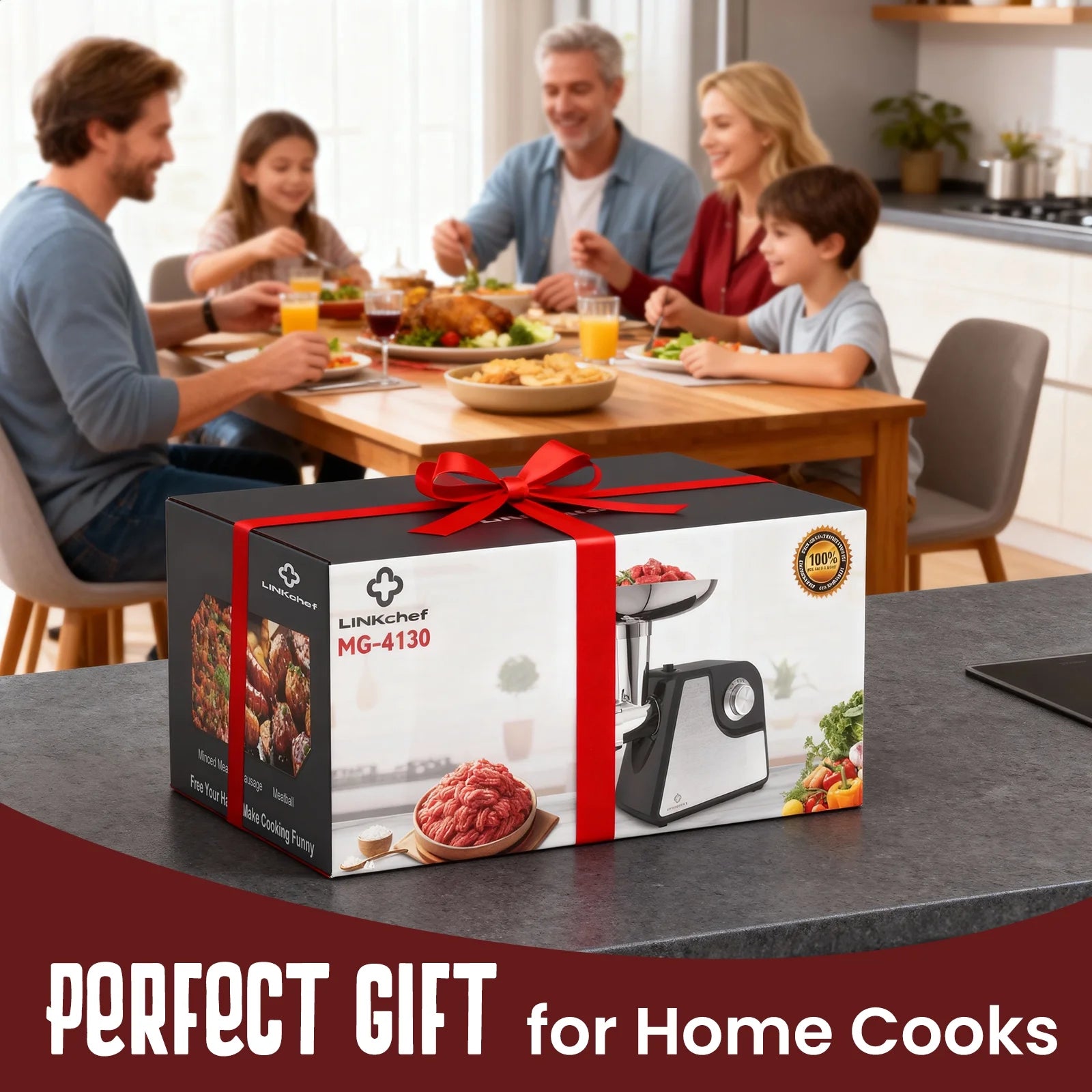 Meat Grinder, 2 Adjustable Speed 2400W Max Electric Meat Grinders for Home Use, Sausage Stuffer, ETL Approved(Black)