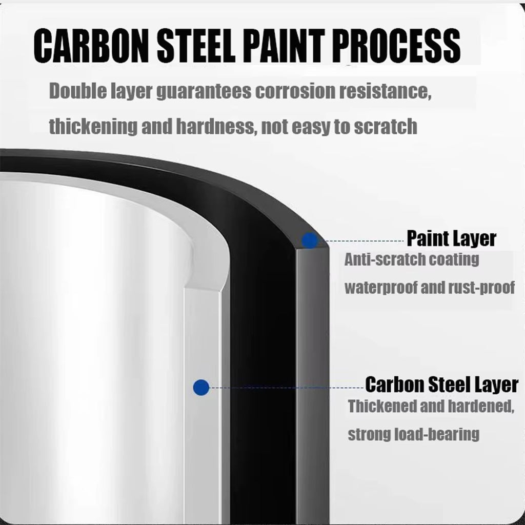 360° Rotation Carbon Steel Spice Rack Organizer Non-Skid Kitchen Storage Tray for Seasonings and Cans - Efficient Spice