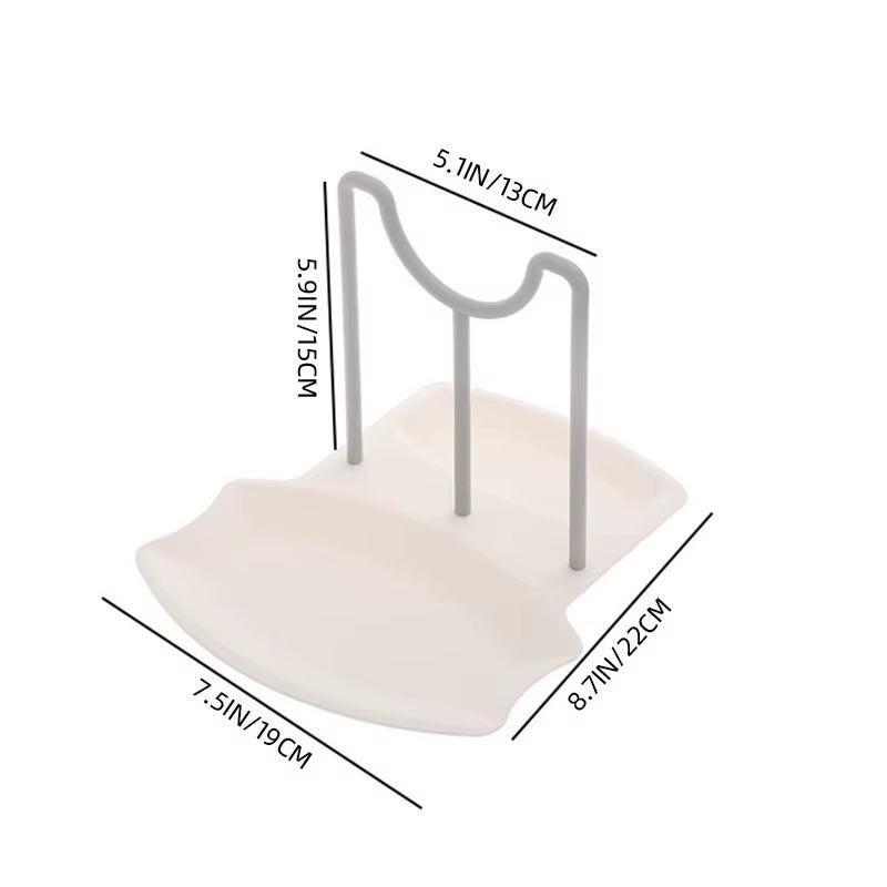 Kitchen Organizer Pot Lid Storage Rack Shelf Pan Drying Stand Countertop Punch-Free Spoons Pad Storage Bracket Home Accessories