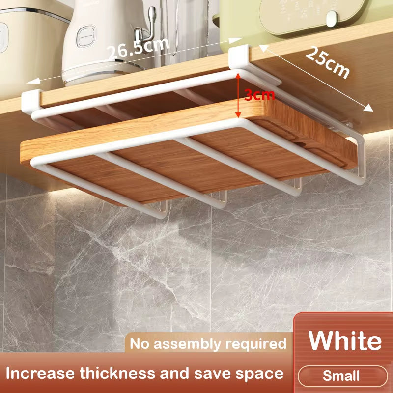 Kitchen under Cabinet Basket Storage Shelf Cutting Board Rack Kitchen Closet Rack under Desk Cabinet Office Bathroom Organizers